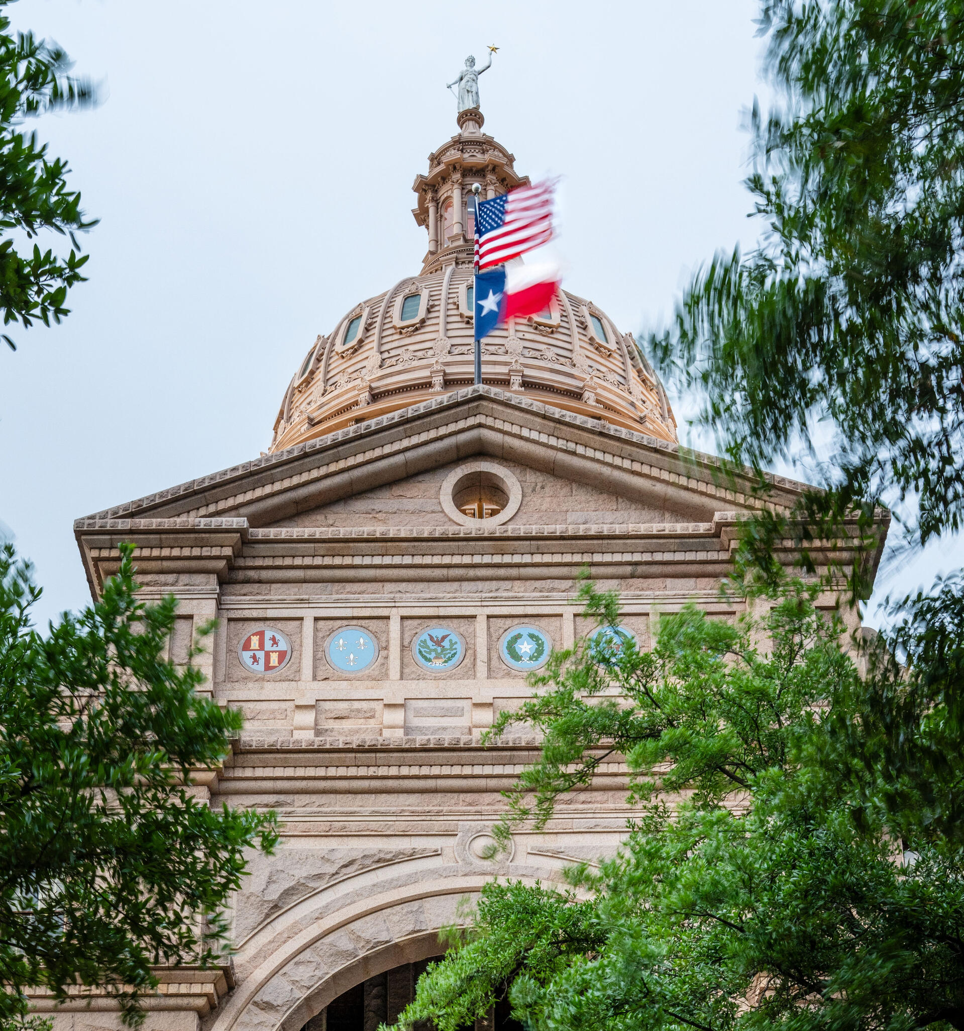 Texas Capitol Building in Austin, TX on a sunny day